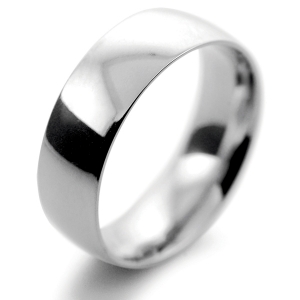 Court Medium - 7mm (TCSM7P) Platinum Wedding Ring 